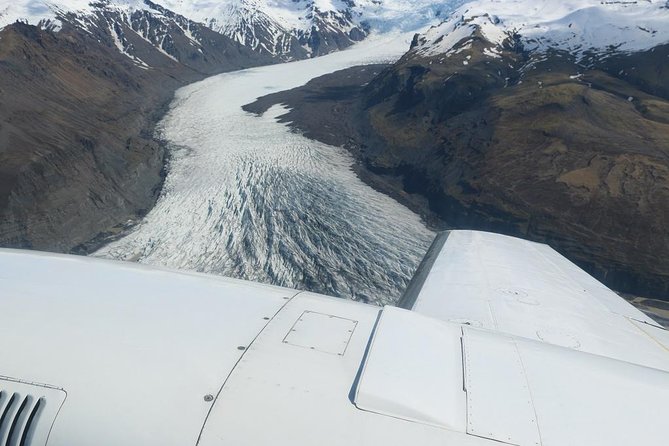 Airplane Flight over Vatnajökull Volcanic Eruption Sites - Stop 1, Your First Real Moment: Skaftafell Terminal by a Private Airstrip