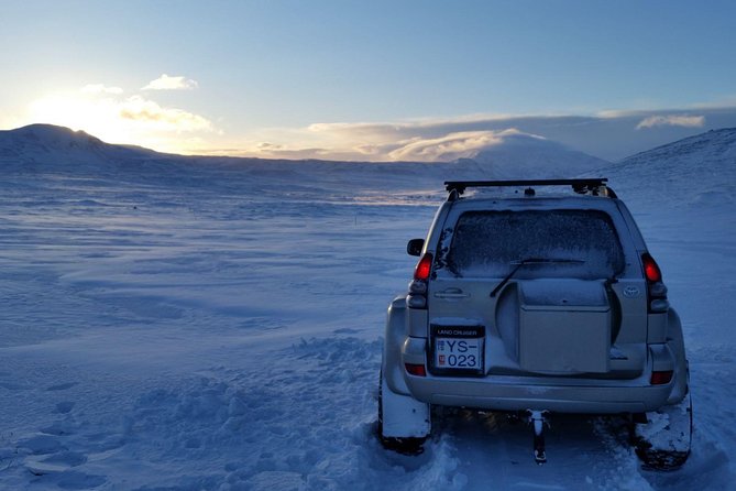 Arctic Fox Travel Dettifoss lake Mývatn winter private super jeep tour - Stop 4: Myvatn Nature Baths to end warm