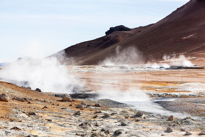 Diamond Circle Myvatn Waterfalls, and Husavik from Akureyri Tour - Námaskarð geothermal area: boiling mud pools and sulfur steam