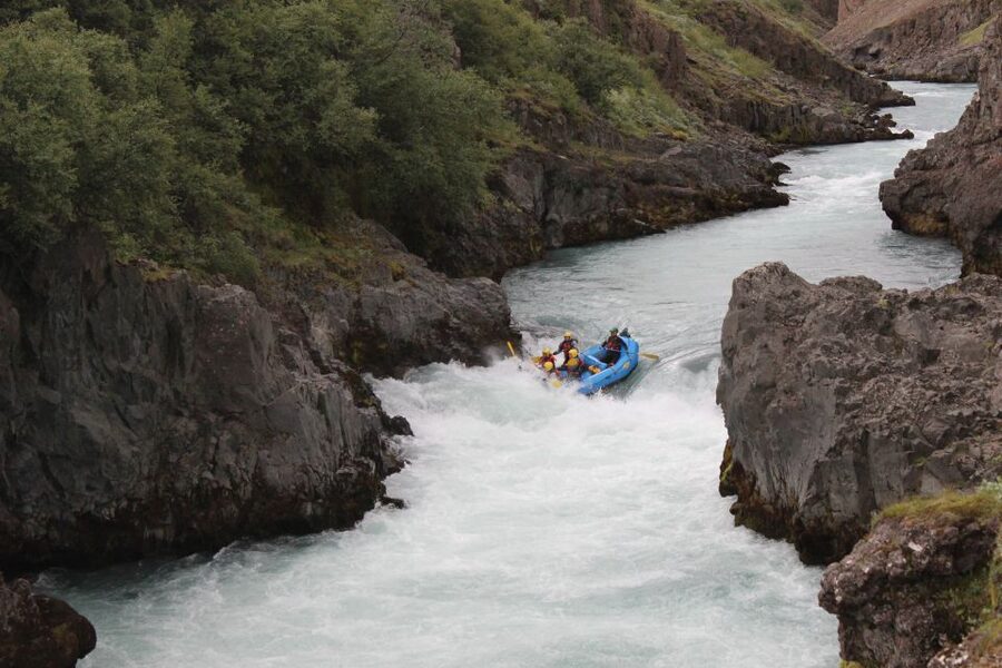 East Glacial River Extreme Rafting - Getting geared up in Iceland: wetsuits, dry tops, and real river boots