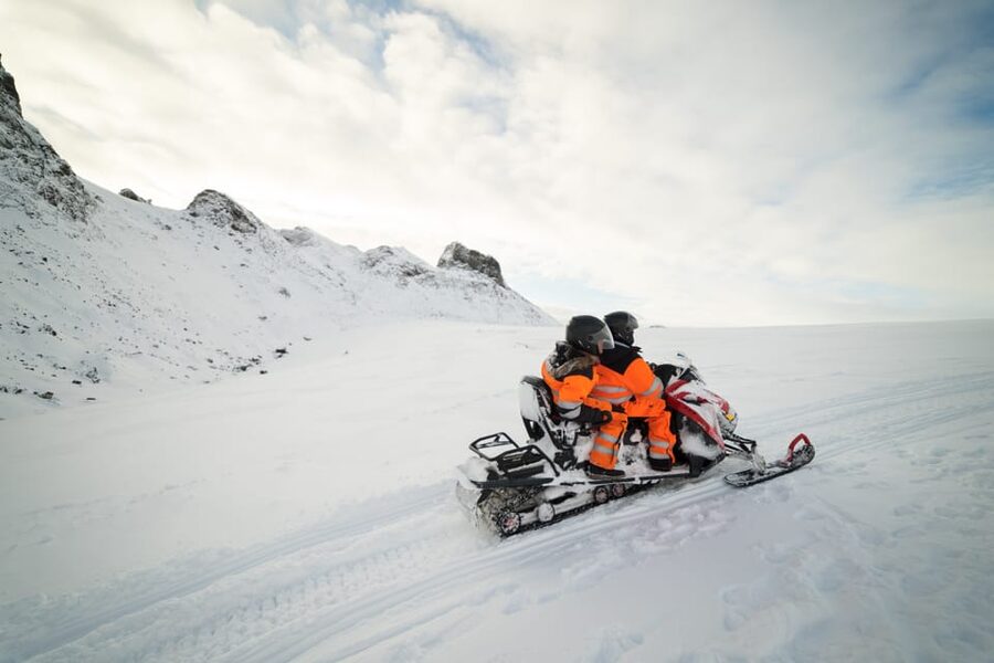 From Geysir: Snowmobile Adventure on Langjökull Glacier - Getting to Skjól and the super truck ride up