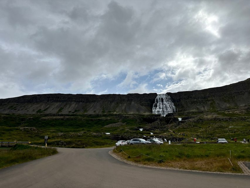From Isafjordur: Dynjandi Waterfall Guided Day Trip by Bus - From Isafjordur by modern bus: tunnels, coastal roads, and live commentary
