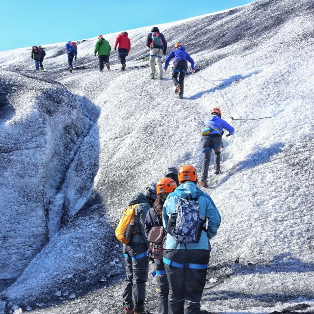 From Jökulsárlón: Ice Cave and Glacier Exploration Tour - What you will see on the walk: crevasses, moulins, and ice textures