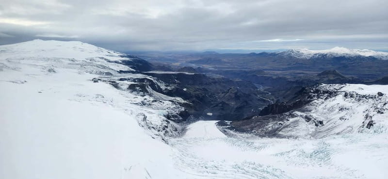 From Reykjavik: Fire And Ice Helicopter Tour with 2 Landings - From Ace FBO Reykjavik to Þórisjökull Glacier, with Glymur in your window