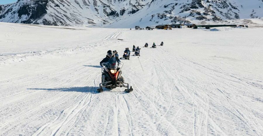 From Reykjavik: Golden Circle and Glacier Snowmobiling - From BSI Terminal: Climate-Controlled Comfort and Onboard Wi-Fi
