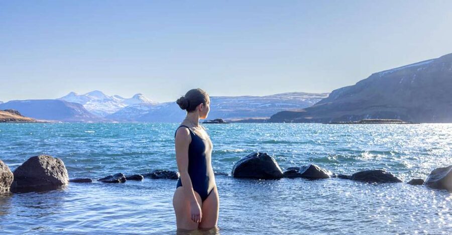 From Reykjavík: Golden Circle Route & Hvammsvik Hot Spring - Kerið Crater Red Walls and the Lake at the Bottom