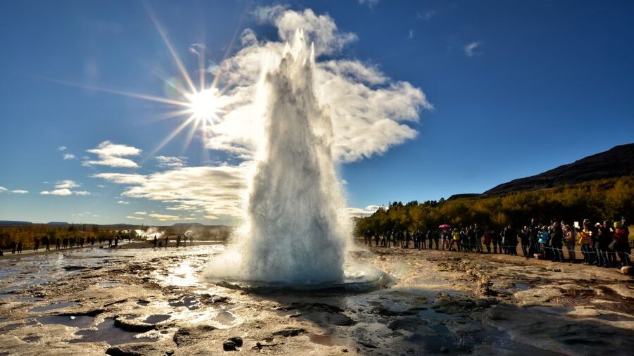 From Reykjavik: Golden Circle & Secret Lagoon Guided Tour - Strokkur at Haukadalur: Stand Close for the 30-Meter Eruption