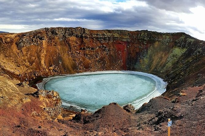 Golden Circle, Kerid Crater & Geothermal Lagoon -Small Group Tour - Kerid crater, a 55-meter bowl with a blue lake