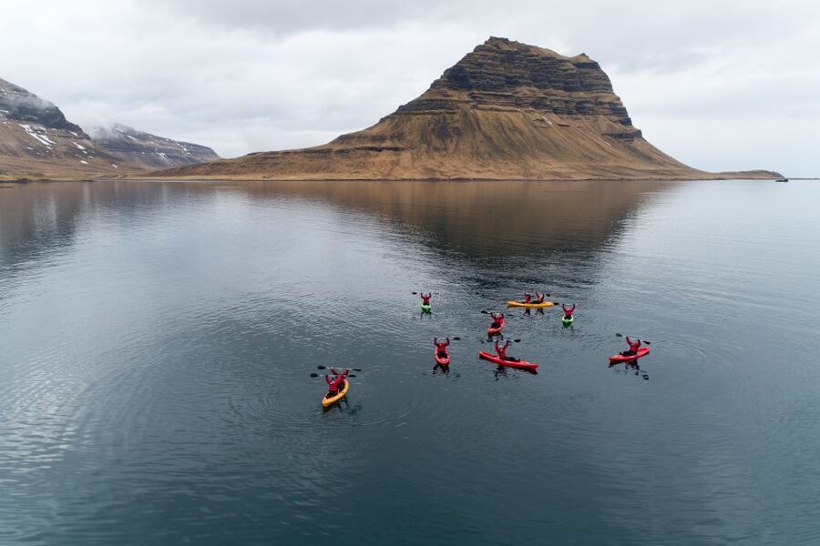 Grundarfjörður: Mt. Kirkjufell Daytime Kayaking Adventure - Getting to Saebol 350, then easing into kayaking mode