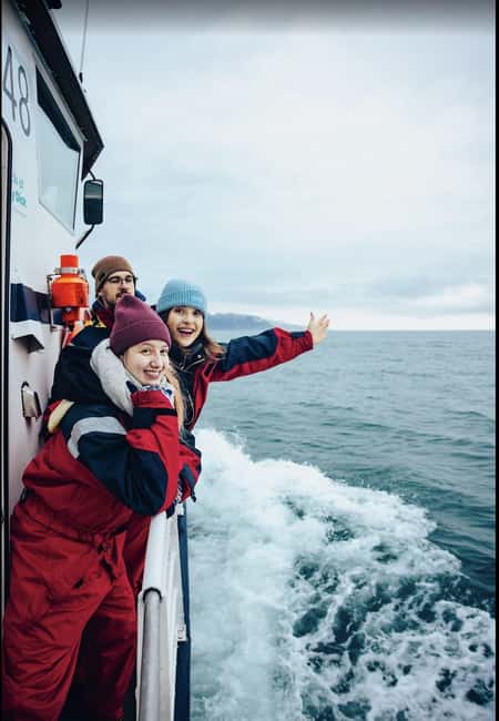 Húsavík: Family-Run and Guided Whale Watching Tour - The Friends of Moby Dick setup: an oak boat and a family team