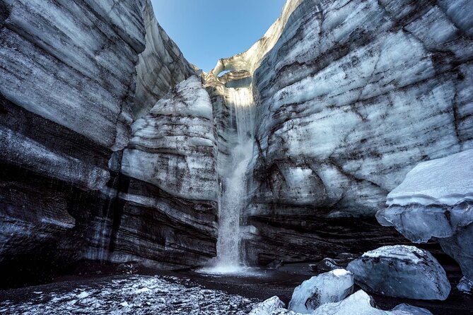 Ice Cave Katla, South Coast Waterfalls & Black Sand Beach Private - Skógafoss: big waterfall energy before you head home