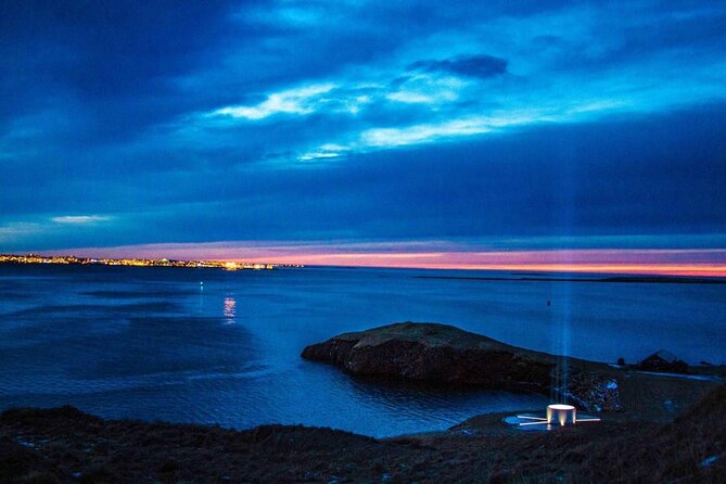 Imagine Peace Tower Tour on Viðey island | John Lennon tribute - Meeting at Elding Whale Watching: easy to find, then straight into the night