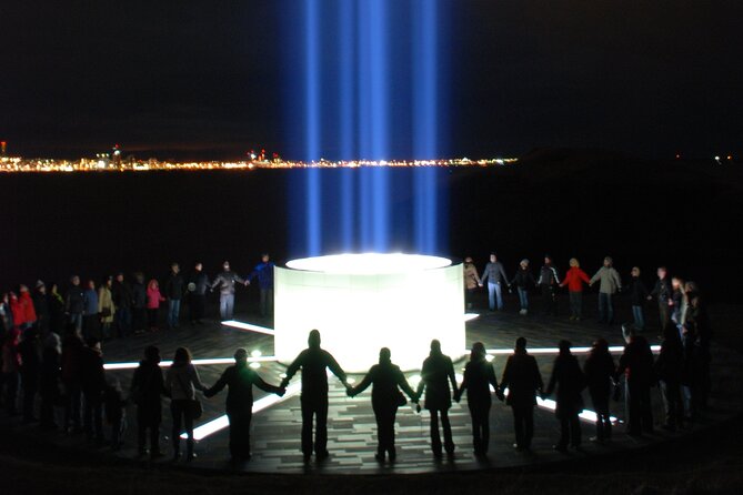 Imagine Peace Tower Tour on Viðey island | John Lennon tribute - Walking Viðey Island after dark: terrain, viewpoints, and the quiet church stop