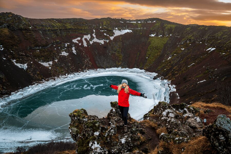 Kerið Volcanic Crater Admission Ticket - Entering the site: pace yourself from the start