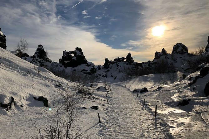 Lake Myvatn Day Tour and Godafoss Waterfall for Cruise Ships from Akureyri Port - Grjótagjá cave and the Eurasian-American rift: the short stop with big meaning