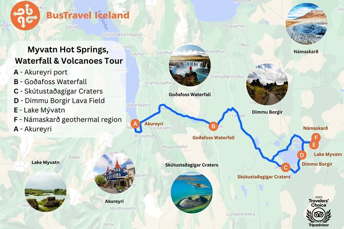Lake Myvatn, Hot-Springs & Godafoss Waterfall Tour from Akureyri - Getting started in Akureyri: meeting point and transfers