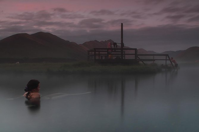 Landmannalaugar by Super Jeep from Reykjavik - Ljótipollur and Haifoss: red crater walls and a 122-meter waterfall