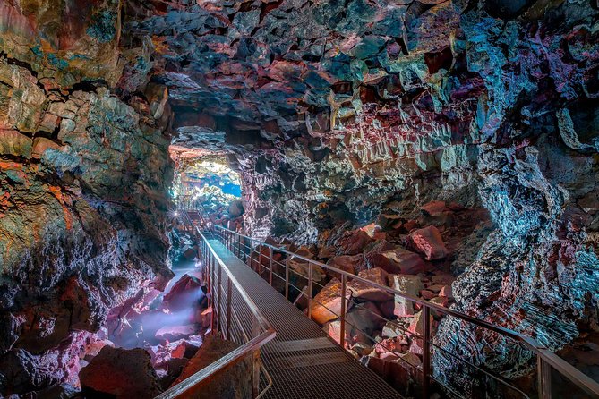 Lava Tunnel Tour Including Transfers from Reykjavik - Inside the cave walk: helmets on, headlamps ready