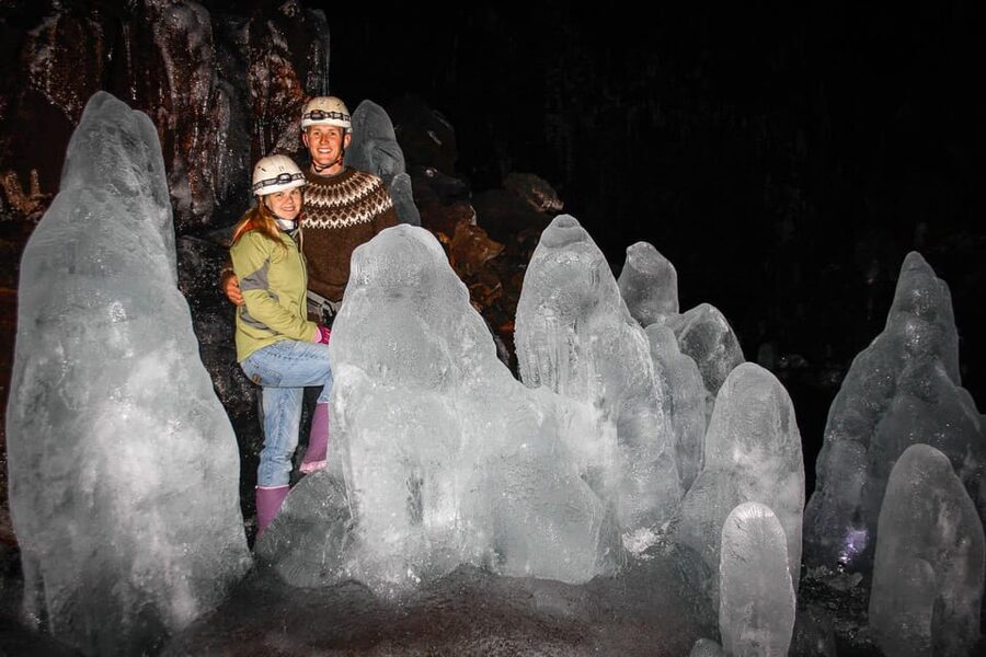 Lofthellir Ice Cave Super Jeep Tour - Entering the cave: the 1m crawl and how to tell if it fits you