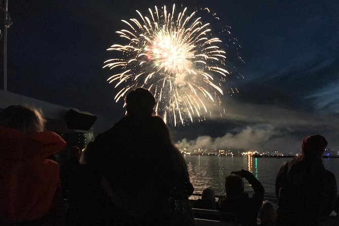 New Year's Eve Fireworks Cruise in Reykjavik - Watching the midnight fireworks from Faxaflói Bay