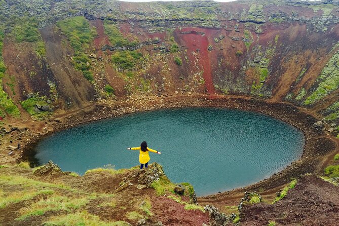 Private Golden Circle Tour in Iceland With 5+ Attractions - Stop 5: Kerið crater, blue water inside dark volcanic rock