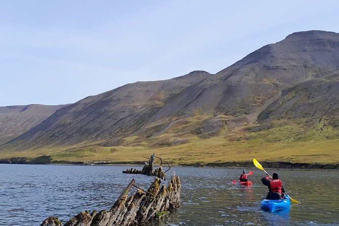 Private: Guided kayak tour in Siglufjörður / Siglufjordur. - Learning kayak control before you head into the fjord