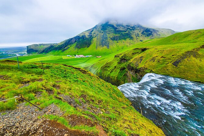 Private South Coast Tour with Katla Ice Cave - Skogafoss: iconic views, plus the stair workout if you want it