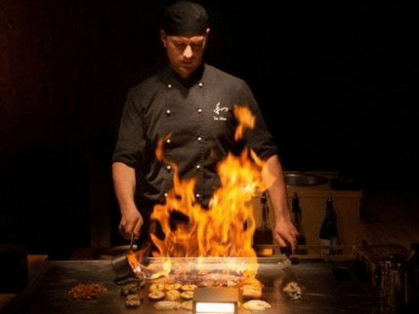 Reykjavík: 7-Course Teppanyaki Tasting Menu with Fire Show - Your 7 Courses, From Beef Carpaccio to Blueberry Skýr