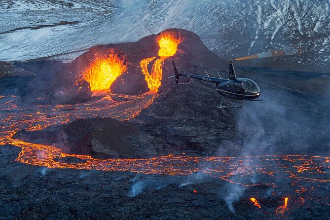 Reykjavik Helicopter Private Tour of Volcanoes - Overflying craters and lava fields, with Reykjanes history in view