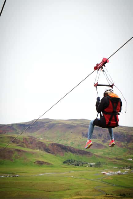 Reykjavik: Mega Zipline Adventure - The 1 km Mega Zipline run above Svartagljúfur gorge