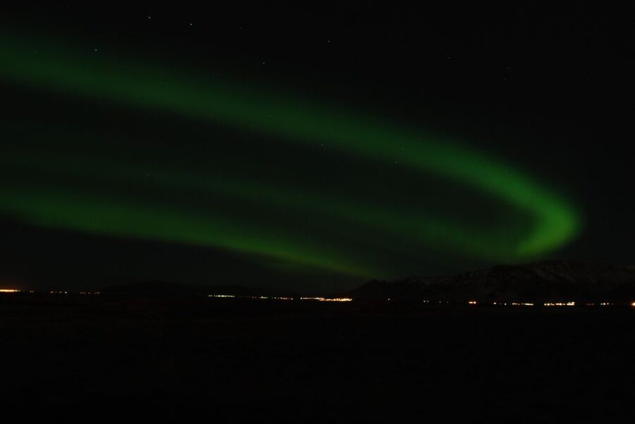 Reykjavík: Northern Lights Cruise - What it looks like when the aurora finally shows