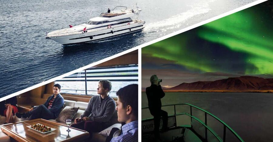 Reykjavik: Northern Lights Motor Yacht Cruise - Onboard comfort: blankets, indoor seating, Wi-Fi, and yacht size