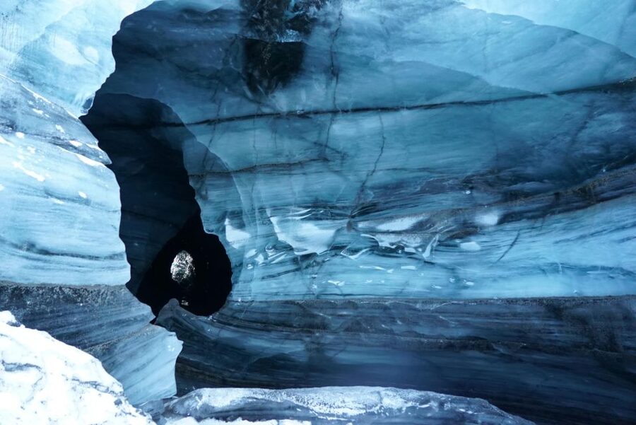 Reykjavik: South Coast and Katla Ice Cave Small Group Tour - Inside the Katla Ice Cave, crampons, helmets, and why it looks different