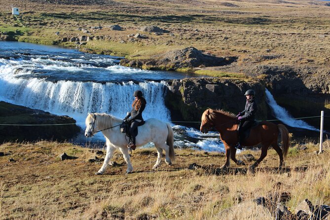 Short Riding Tour with Eye-Catching Photos at Waterfall - Your horseback route toward Brandgil canyon edge