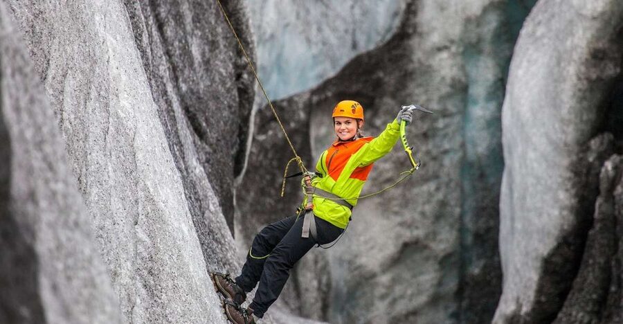 Skaftafell: Glacier Hike and Ice Climbing Guided Experience - Safety Gear and Getting Your Body to the Right Position
