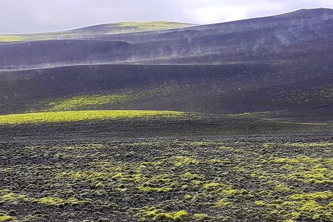 Small Group Day Tour to Lakagigar volcano by Super Jeep from Klaustur - Stop 1: Laki area craters, Fagrifoss region, and the Kirkjubæklaustur setting