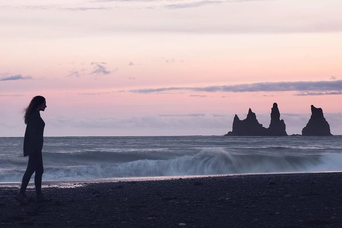 South Iceland, Glacier and Black Sand Beach Small Group Tour - Reynisfjara black sand beach: beauty with dangerous waves