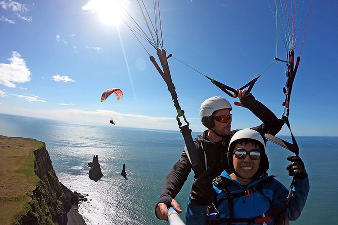 Tandem Paragliding Flights from Vik - Meet at True Adventure Iceland, then ride up toward Reynisfjall