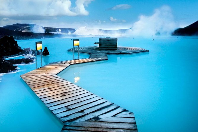 Unique bathing in an Icelandic hot springs at the Blue Lagoon - Lava Restaurant after soaking, what Premium really gets