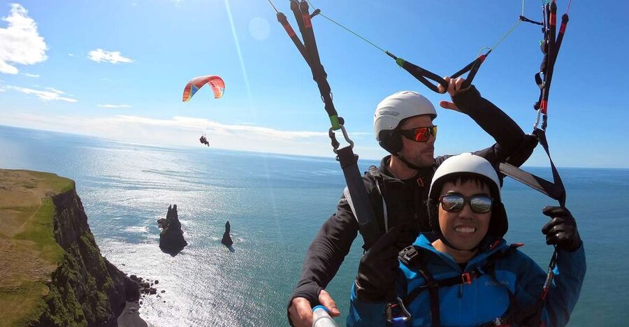 Vík: Paragliding Tandem Flight - What tandem paragliding safety really looks like before you step off